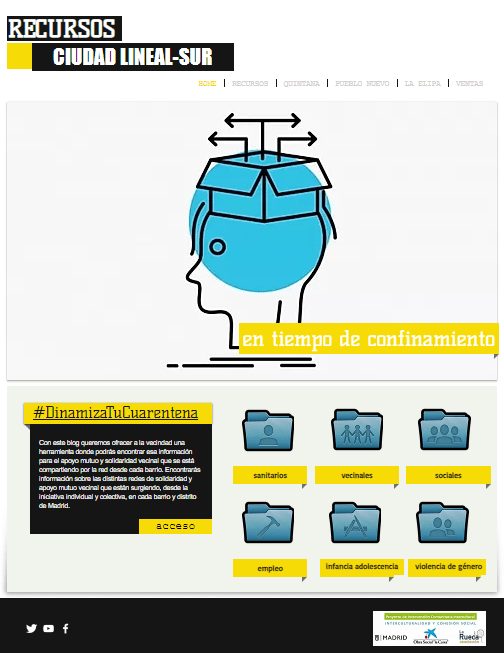 Guía web de recursos y otras acciones comunitarias en Ciudad Lineal