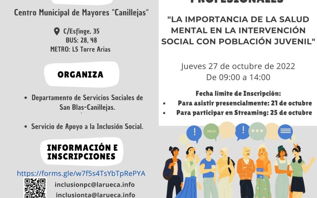 Jornada Profesional: La importancia de la salud mental en la intervención social con población juvenil